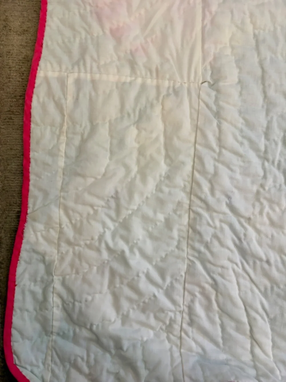 Vintage Handmade Multicolor Tulip Basket Quilt Hand Quilted Patchwork 88in x 72i